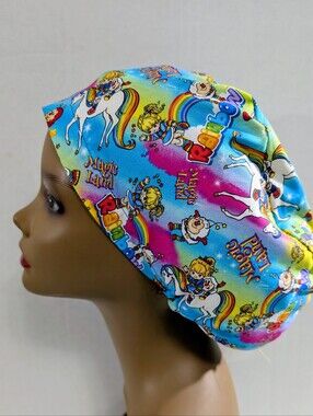 Rainbow,  Euro Style Scrub Cap, Scrub Cap, Chemo Hat